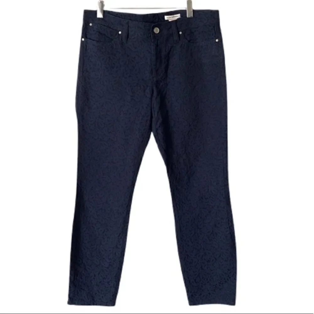 Club Monaco Women’s Paisley Print Ankle Denim Pants